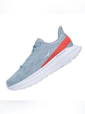 HOKA One One Mach 4 Running Shoes Blue Fog White Coral Men’s Size 8.5